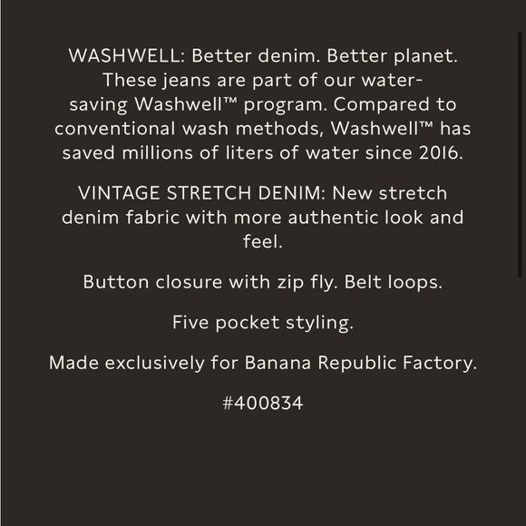 Banana Republic MID-RISE SKINNY JEAN Black size 30/10 Tall NWT Retail $80 - Picture 8 of 9